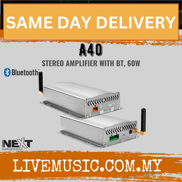 Next Audio A40 - Stereo Amplifier With Bluetooth, 40w ( A-40 / A 40 )