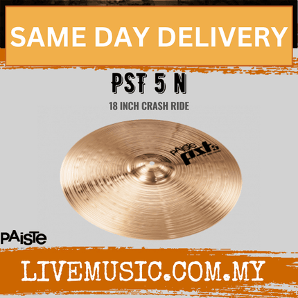 Paiste PST 5 N 18'' Ride/Crash Cymbal ( PAIPST5NCRRI )