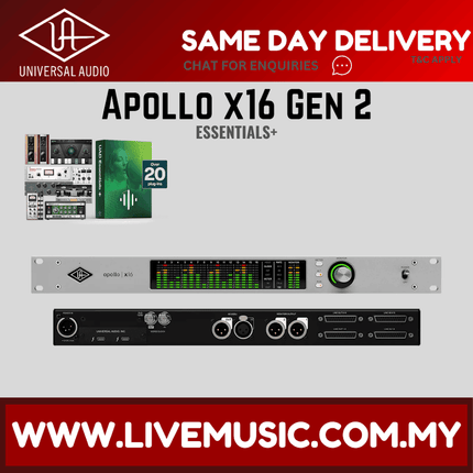 Universal Audio Apollo x16 Gen 2 Thunderbolt Audio Interface - Essentials+ Edition