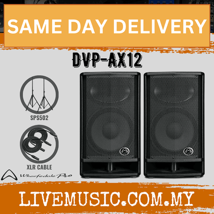WHARFEDALE PRO DVP-AX12 Series 200 Watts RMS12" 2-Way Active Loudspeaker- Each/Pair (DVPAX12/DVP AX12)