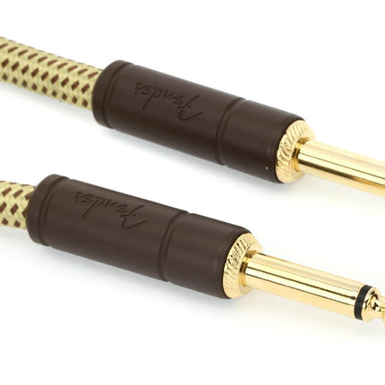 Fender Deluxe Series Instrument Cable, 5ft - Tweed