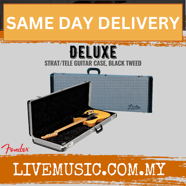 Fender Deluxe Strat/Tele Guitar Case - Black Tweed
