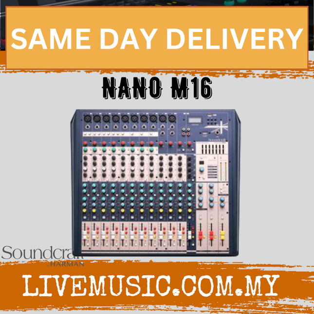 Soundcraft Nano M-16 16-Channel USB Mixer ( M16 / M 16 )