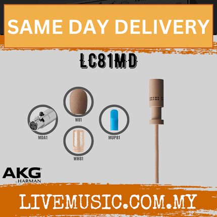 AKG LC81 MD Lightweight Cardioid Lav Microphone  (LC81MD LC81-MD)