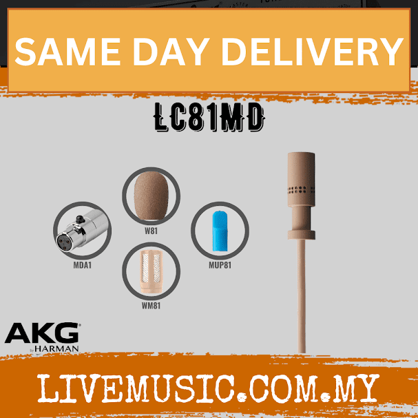 AKG LC81 MD Lightweight Cardioid Lav Microphone  (LC81MD LC81-MD)