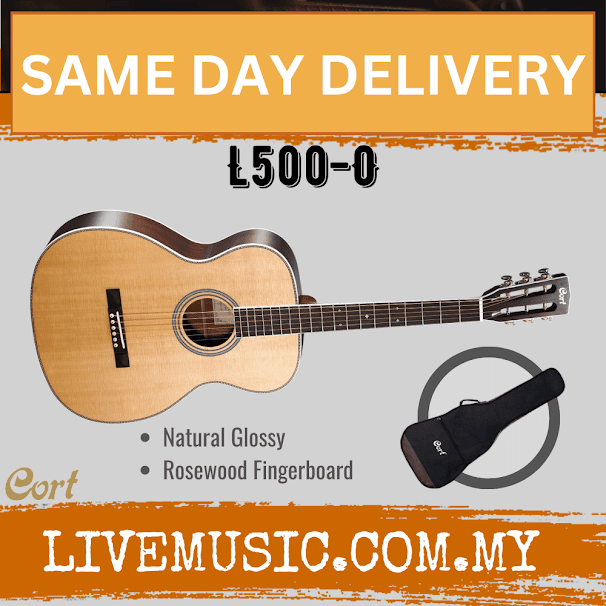 Cort L500-O - Acoustic Guitar with Gig Bag - Natural Glossy (L500 O/L500O)