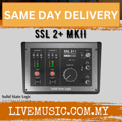 Solid State Logic SSL2+ MKII 2 x 4 USB-C Audio Interface ( SSL 2+ / SSL-2+ / MK2 )