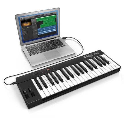 IK Multimedia iRig Keys 37 Pro - The affordable 37 key USB MIDI controller for Mac/PC - Black (Keys37/Keys-37)