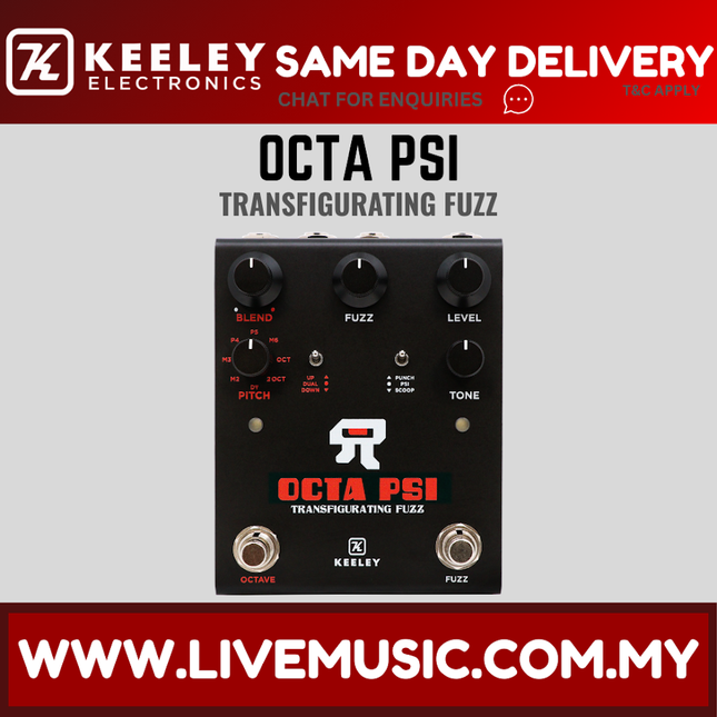 Keeley Octa Psi Transfigurating Fuzz w/Polyphonic Pitch Shifting Guitar Pedal