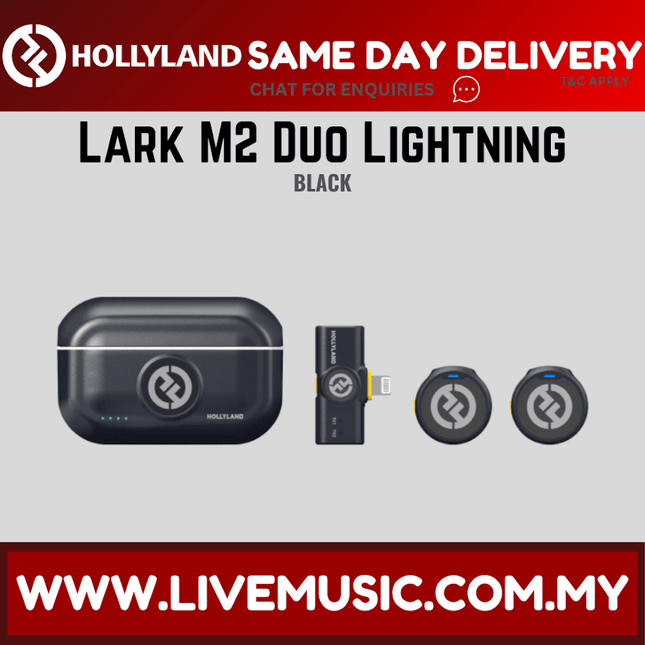 Hollyland Lark M2 Duo Lightning 2.4GHz Wireless Microphone System  ( M 2 / M-2 )