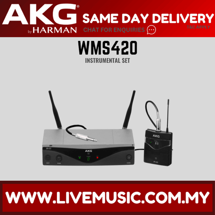 AKG WMS420 Instrumental Set Wireless Guitar System - (WMS-420/WMS 420)