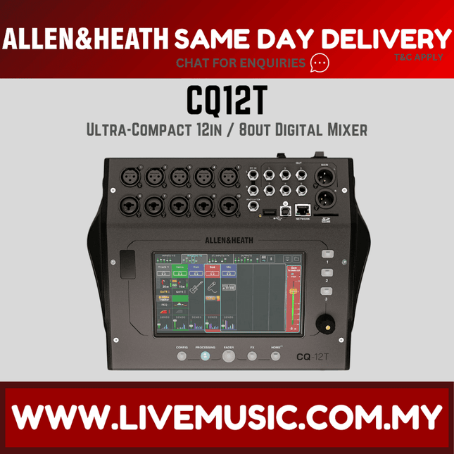 Allen & Heath CQ12T 10-Channel Compact Digital Mixer ( CQ-12T / CQ 12T )
