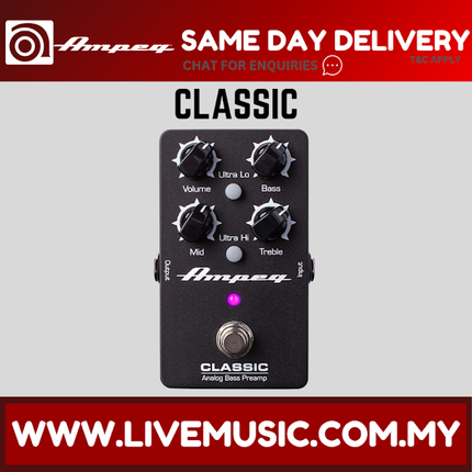 Ampeg Classic Analog Bass Preamp Pedal