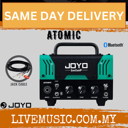 Joyo Atomic Bantamp Guitar Amp Head 20-watt Pre Amp Tube Hybrid with Bluetooth, Voxy Tones
