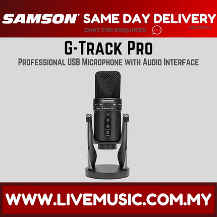 Samson G-Track Pro - USB Microphone with Audio Interface (GM1UPRO)