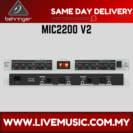BEHRINGER MIC2200 V2 Audiophile Vacuum Tube Mic/Line Preamplifier ( MIC-2200 / MIC 2200 )