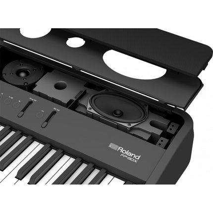 Roland FP-90X 88-key Digital Piano with DP-2, RH5 Headphones, Note Stand, Adapter - Black ( FP90X / RH-5 / DP10)