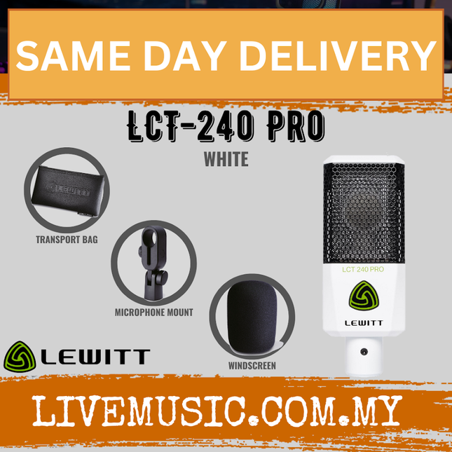 Lewitt LCT 240 Pro Condenser Microphone - White (LCT-240 PRO / LCT240 PRO)