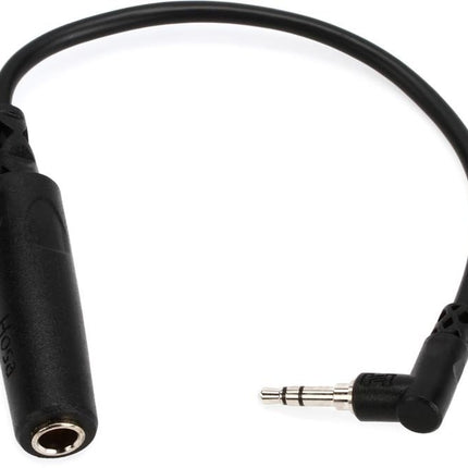 Hosa MHE-100-5 Extension Cable, 1/4inch(F) to 3.5mm (M) Angled, 6inch (MHE1005/MHE 1005)