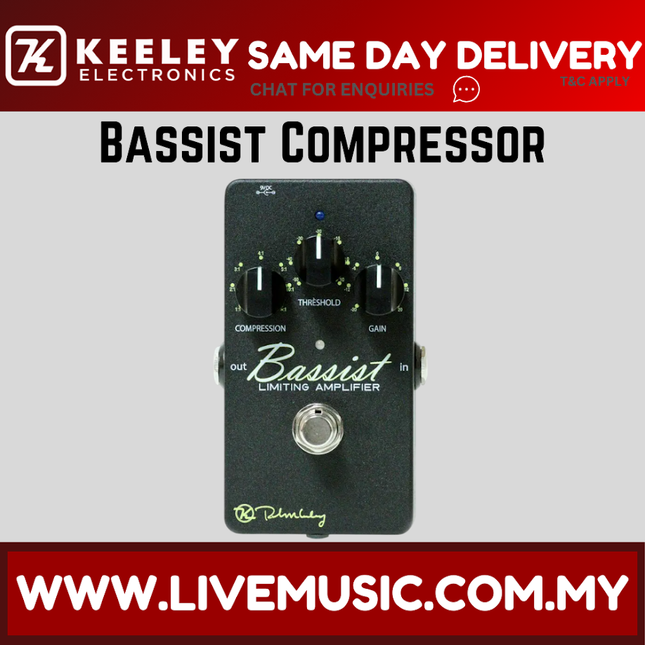 Keeley Bassist Limiting Amplifier Bass Compression Effects Pedal