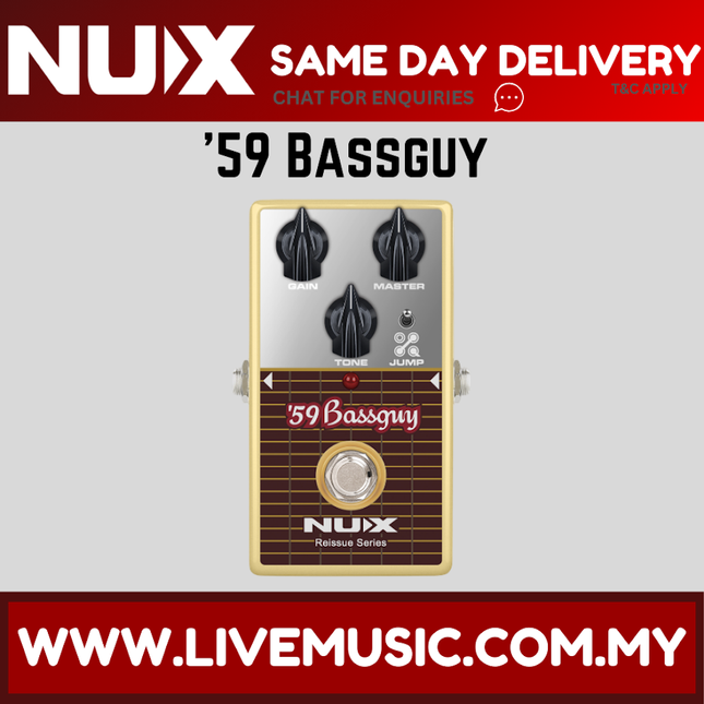 Nux '59 Bassguy Overdrive, Distortion & Fuzz Effect Pedal