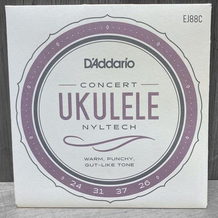 D'Addario EJ88C Nyltech Monofilament Natural Nylon Ukulele Strings - Concert 24-37 (EJ-88C/DAddario)