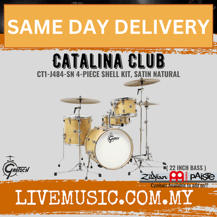 Gretsch CT1-J484 Catalina Club 4-Piece Drum Shell Kit Set (CT1 J484)
