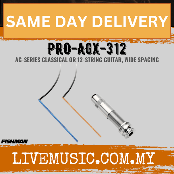 Fishman PRO AGX 312 Classical or 12-String Guitar Pickup, Wide Spacing (PRO-AGX-312/PROAGX312)
