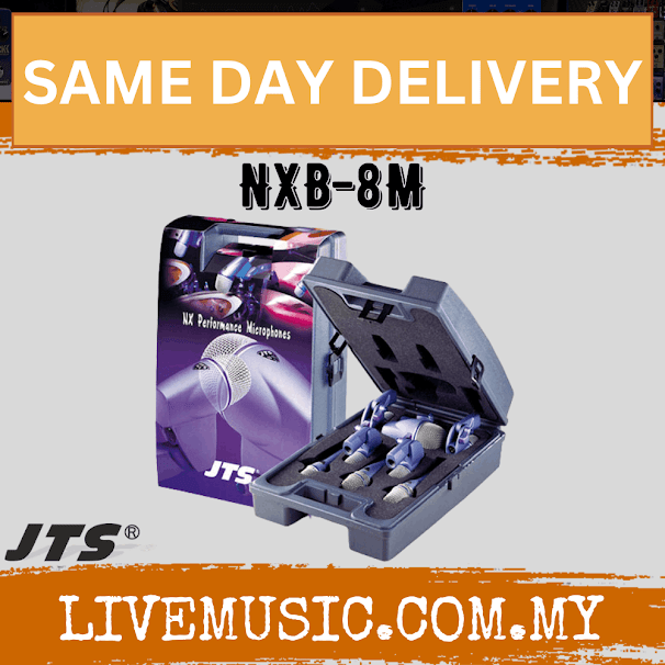 JTS NXB-8M Drum microphone kit - 8pcs (NX-2 x1, NX-6 x 4, NX-7 x1, NX-9 x 2) ( NXB8M / NXB 8M )