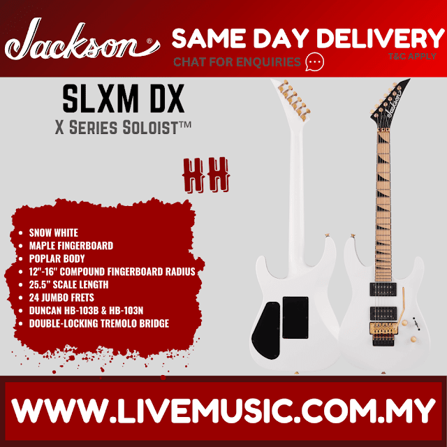 Jackson X Series Soloist SLX-M Electric Guitar, Snow White