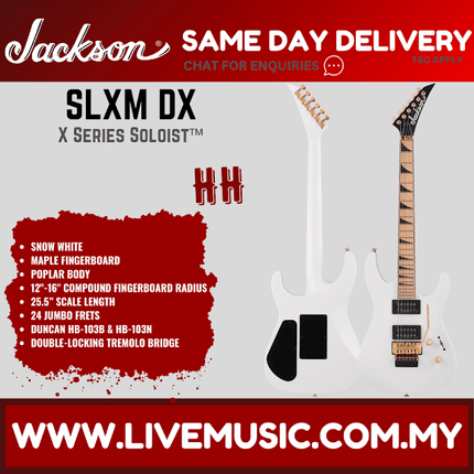 Jackson X Series Soloist SLX-M Electric Guitar, Snow White