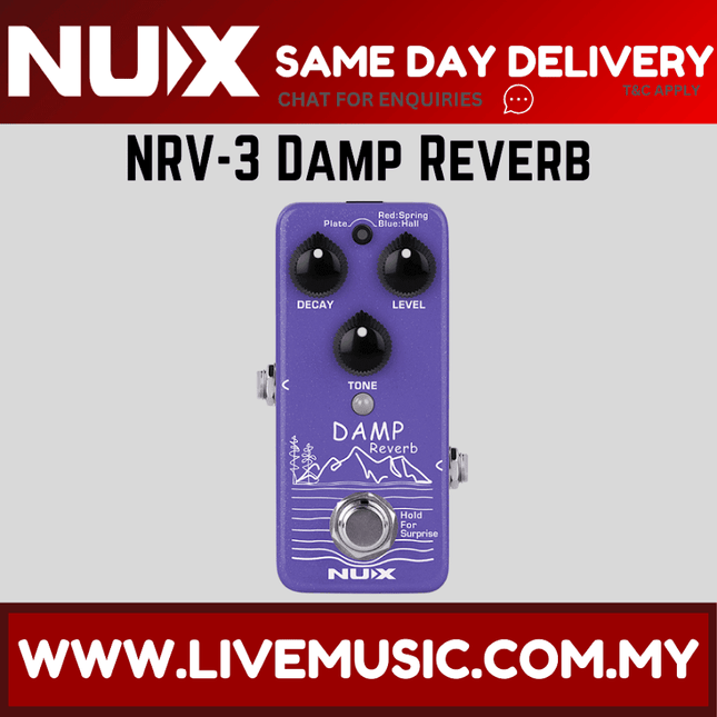 NUX NRV-3 MINI CORE SERIES DAMP REVERB PEDAL ( NRV3 / NRV 3 )