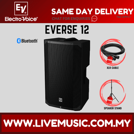 EV Electro-Voice Everse 12 12-inch 2-way Battery-powered PA Speaker - Black ( Everse-12 / Everse12 )