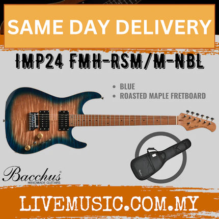 Bacchus IMP24 FMH-RSM/M-N Universe Series Roasted Maple Electric Guitar, Magenta ( IMP24FMH RSMM N / IMP24FMHRSMM)