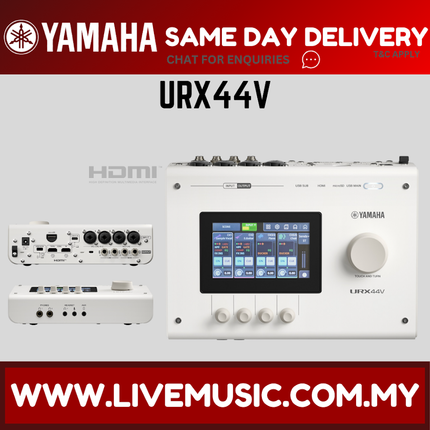 Yamaha URX44V USB-C Audio and Video Interface - White ( URX-44V URX 44V )
