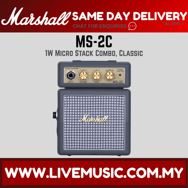 Marshall MS-2C - 1 Watt Battery-powered Micro Amplifier (MS2C / Ms-2 / MS2)