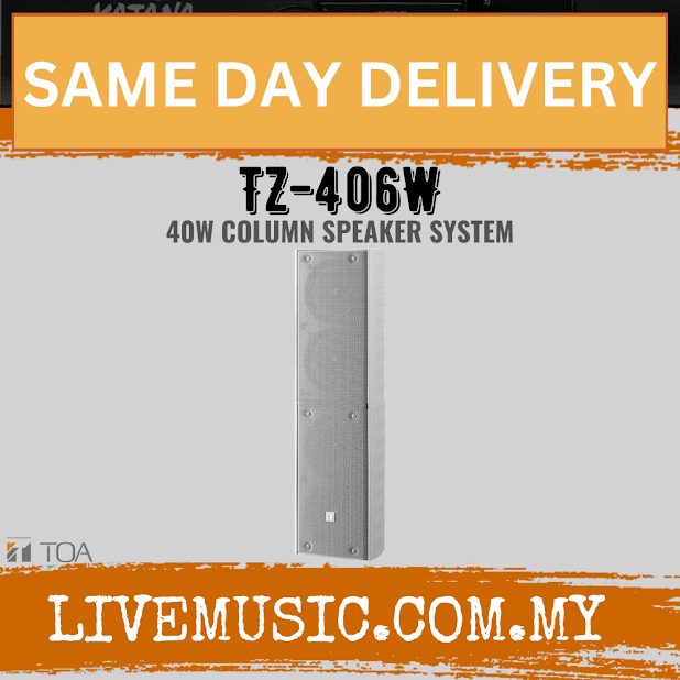 TOA Column Speaker TZ-406W 40W Column Speaker System - White ( TZ406W / TZ 406 )