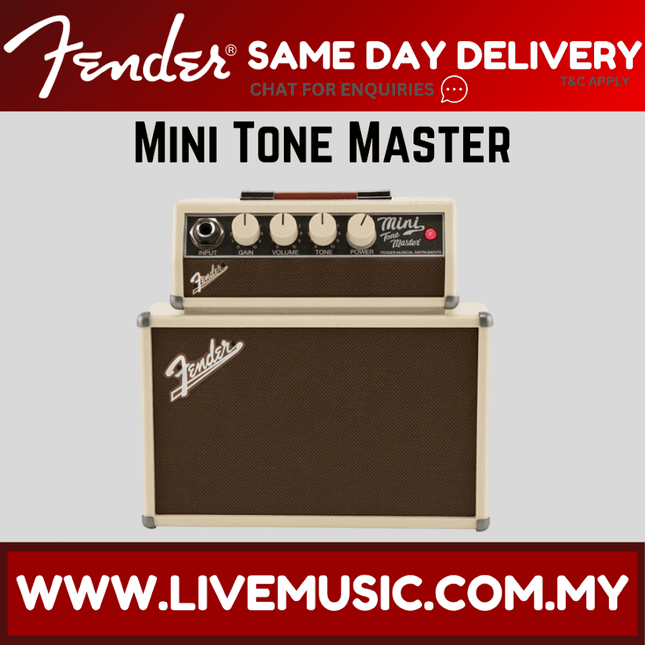 Fender Mini Tone Master 1watt 2x2inch Mini Amp Combo Electric Guitar Speaker Amplifier (Battery Powered)