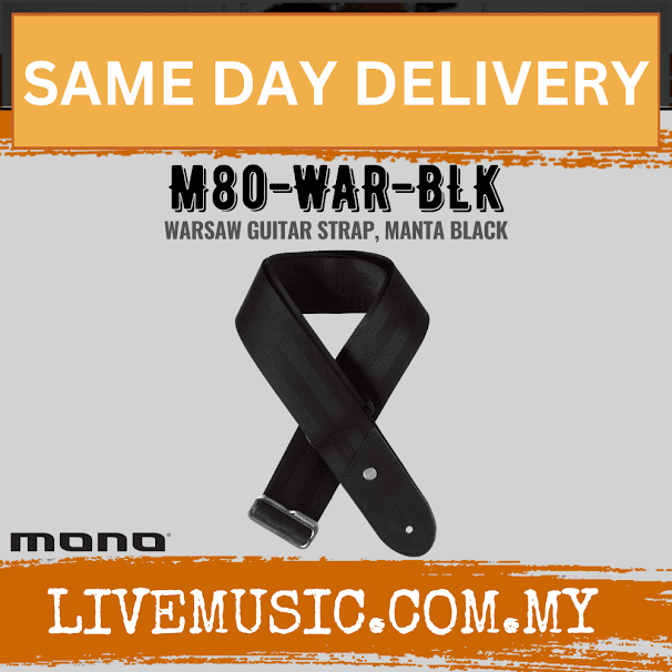 Mono M80 Warsaw Guitar Strap - Black (M80-WAR-BLK)