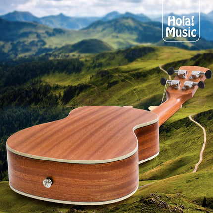 Hola HM-124 23 inch Concert Ukulele with Bag, Strap, Picks, Stand & Tuner - Mahogany (HM124)