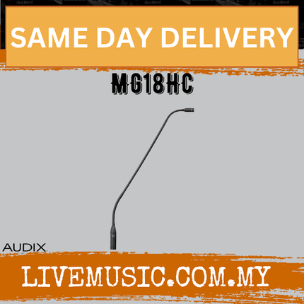 Audix MG18HC Hypercardioid Gooseneck Microphone (MG-18HC/MG 158C)