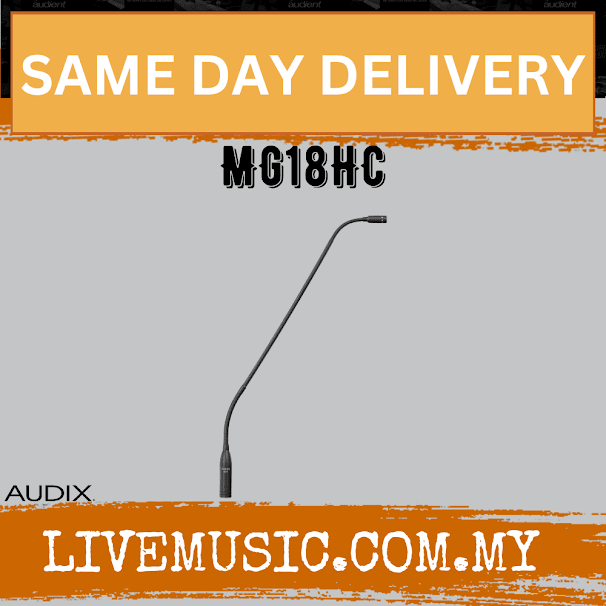 Audix MG18HC Hypercardioid Gooseneck Microphone (MG-18HC/MG 158C)