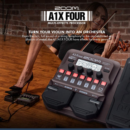 Zoom A1X Four - Acoustic Instrument Multi-Effect Processor ( A1XFour / A1X-Four )