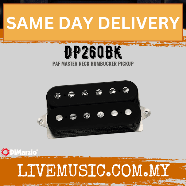 DiMarzio DP260BK PAF® Master Neck Humbucker Pickup, Black (DP260-BK/DP260 BK)