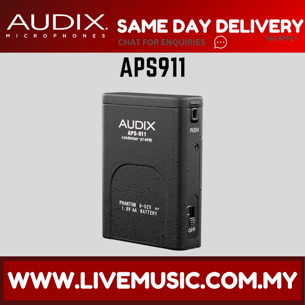 Audix APS911 Phantom Power Supply and Adapter ( APS-911 / APS 911 )