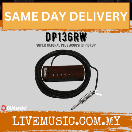 DiMarzio DP136RW Super Natural Plus Acoustic Guitar Soundhole Pickup, Rosewood (DP136)