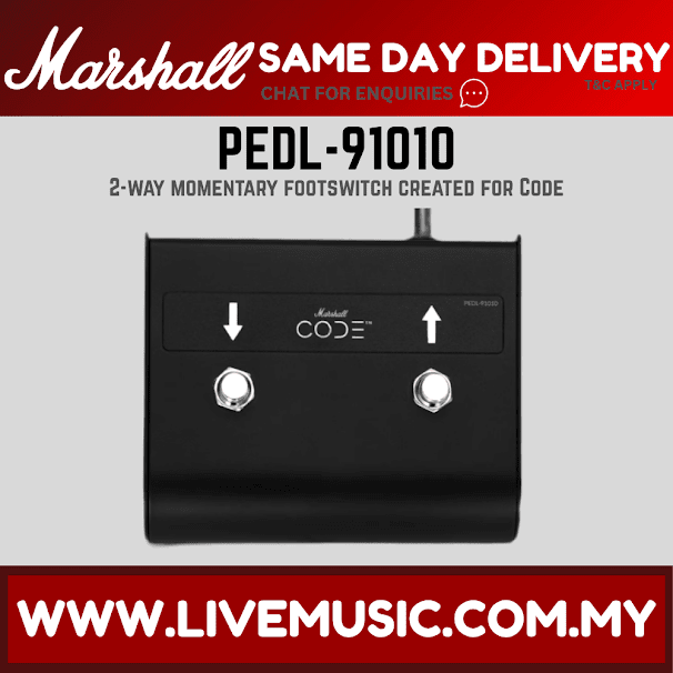 Marshall PEDL-91010 2-Way Footswitch for Code Amplifier (PEDL91010)