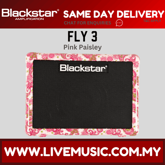 Blackstar Fly 3 Mini Guitar Amplifier - Pink Paisley ( FLY-3 / FLY3 )