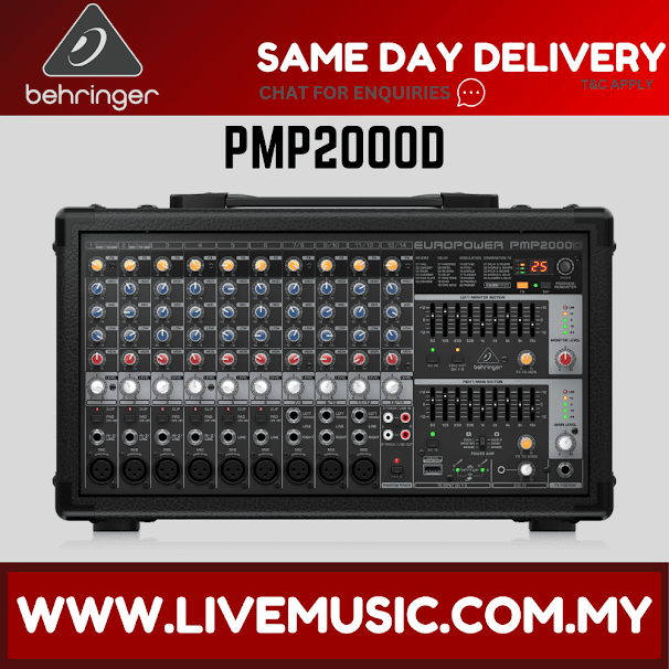 Behringer PMP2000D 14-channel 2000-Watt Powered Mixer ( PMP-2000D / PMP 2000D )