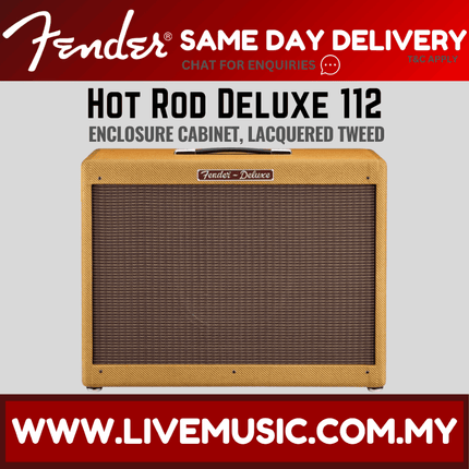 Fender Hot Rod Deluxe 112 Enclosure Guitar Amplifier - Lacquered Tweed